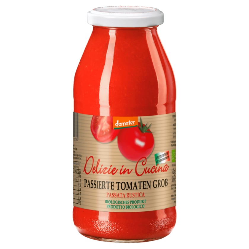 Demeter Delizie in Cucina Bio Passierte Tomaten Grob 510g